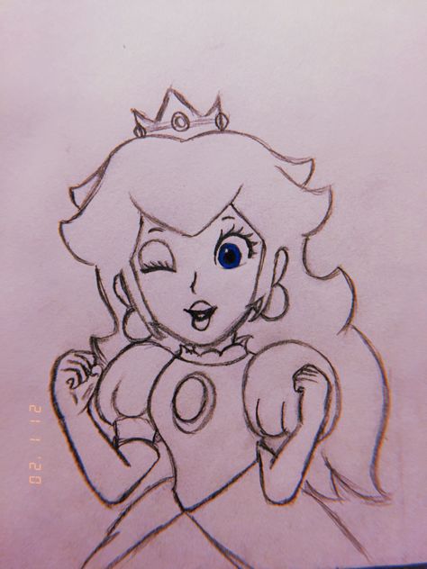 Princess Peach Sketch, Princess Peach Drawing, Peach Sketch, Peace Drawing, Num Noms, Super Mario Princess, Disney Princess Coloring Pages, All Disney Princesses, Princesa Peach