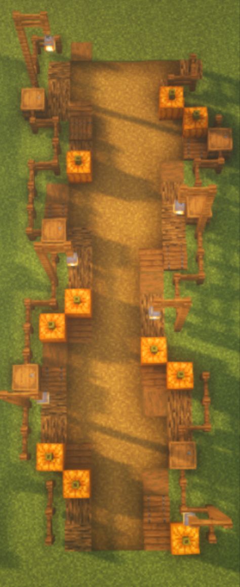 Corn Maze Minecraft, Medieval Pathway Minecraft, Cute Fall Minecraft Builds, Halloween Minecraft Village, Cute Halloween Minecraft Builds, Aesthetic Fall Minecraft Builds, Potion Bottle Minecraft Build, Minecraft Town Themes, Minecraft Thanksgiving Builds