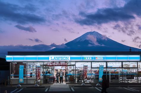 Lawson Japan, Gunung Fuji, Fuji Mountain, Mont Fuji, Retro Shop, Shop Fronts, Mount Fuji, Home Poster, Park Homes