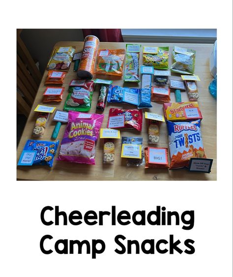 Cheerleading Camp, Camp Snacks, Cheer Competition, Cheer Camp, Competitive Cheer, Kids Sports, Cheerleading, Dorm Room, Camping