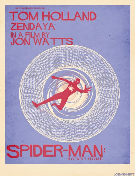 spider-man: no way home (art by joey wehnert) Spider Man Poster No Way Home, Spiderman Poster No Way Home, Sims 4 Movie Posters, Spiderman Vintage Poster, Marvel Posters Aesthetic, Spider Man Wall Art, Spiderman No Way Home Poster, Tom Holland Poster, Spiderman Room Decor