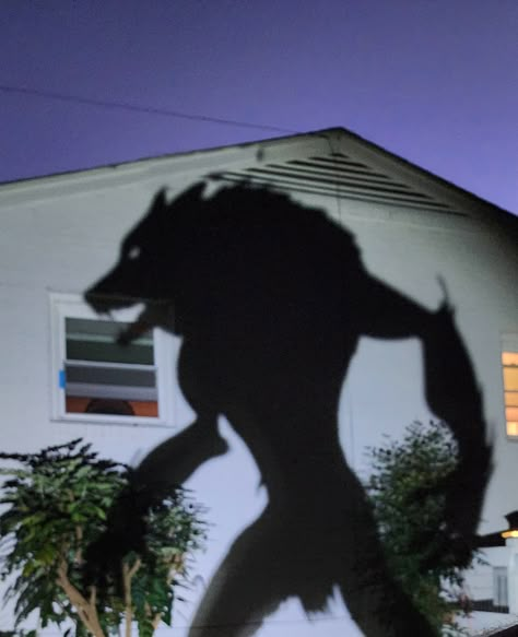 Shadow casting 19" Werewolf outdoor decoration, Werewolf decor, Werewolf yard stake, Halloween lawn decoration, Werewolf garden stake by JonesLaserCraft on Etsy Werewolf Halloween Decorations, Werewolf Decorations, Haunted Forest Party, Haunted Forest Ideas, Wolf Birthday Party, Halloween Party Inspo, Wolf Birthday, Monster Mash Party, Halloween Lawn Decorations