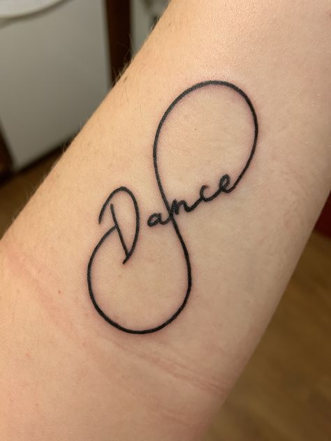 Born To Dance Tattoo, Dance Tatoos Ideas, Tattoo Dance Symbol, Small Dance Tattoo, Dance Inspired Tattoos, Dance Tattoo Designs, Dance Related Tattoos, Dancing Tattoo Ideas, Dance Tattoo Ideas