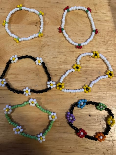 Beaded flower, cherry and lemon bracelets Lemon Bracelet, Bday Gift, Diy Bracelet Designs, Holiday Jewelry, Diy Bracelet, Beaded Flowers, Bracelet Designs, Diy Bracelets, Business Women