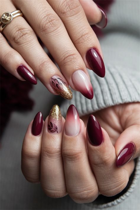 Embrace the essence of autumn with these chic acrylic fall nail ideas! Picture your nails adorned in rich burgundy and deep orange hues, reminiscent of falling leaves and warm pumpkin spice. Accentuate your look with subtle gold accents that shimmer like sunlight filtering through the trees. These stunning nails will not only elevate your autumn style but also keep your fingertips looking fabulous all season long. Explore this perfect blend of color and creativity! Harvest Nails, Fall Nail Ideas, Stunning Nails, Gold Nail Designs, Autumn Look, Sweater Nails, Burgundy Nails, Thanksgiving Nails, Pumpkin Colors