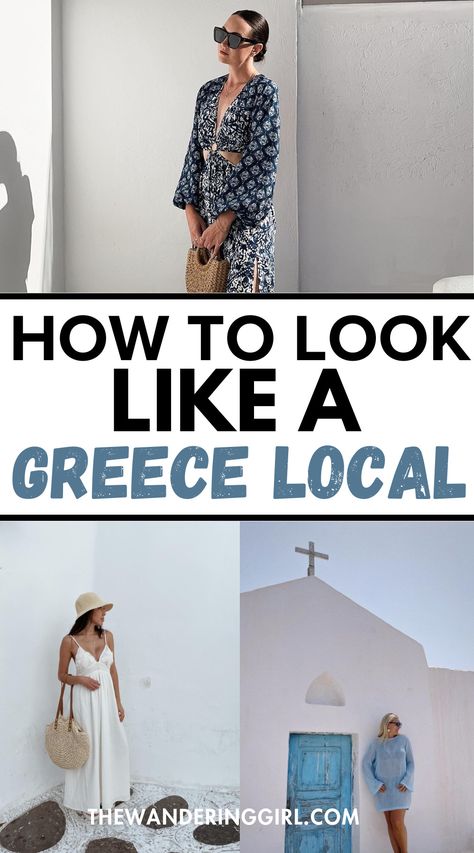 What To Wear In Greece: 11 Outfits For A Relaxing Vacation - The Wandering Girl Greece Fashion Summer, Greek Outfit Ideas, Santorini Outfits, Greece Summer Outfits, Athens Street Style, What To Wear In Greece, Santorini Fashion, Greece Vacation Outfit, Greece Outfit Ideas