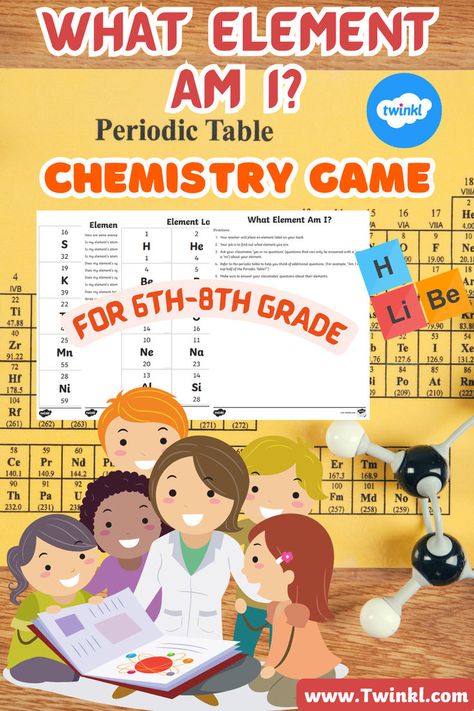 Periodic table, elements, teacher teaching children, atom Periodic Table Games, Chemistry Games, Stem Elementary, Steam Education, Yes Or No Questions, The Periodic Table, Elementary Activities, Skills Activities, Yes Or No