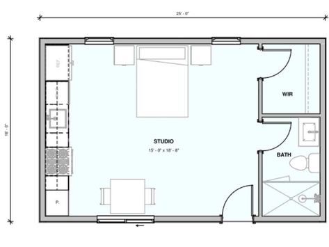 Studio ADU Floor Plans | Curated ADU Homes and Additions Studio Addition To House, Adu Homes, Studio Adu, Adu Floor Plans, Garage Adu, Adu Plans, Studio Suite, House Flipping, Accessory Dwelling Unit