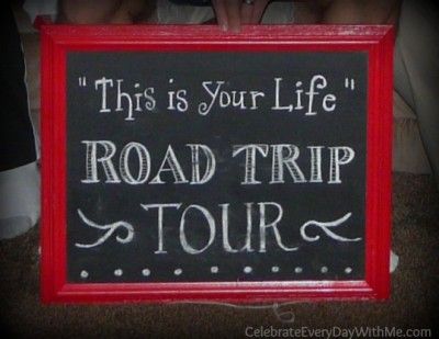 This Is Your Life Party, A Trip Down Memory Lane Party Ideas, Trip Down Memory Lane Party Ideas, This Is Your Life Party Ideas, Road Trip Birthday Ideas, 55th Birthday Party Ideas, 50 Years Birthday, 73rd Birthday, 55th Birthday