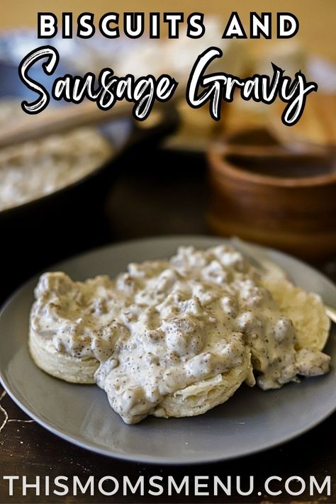 Start your day with the ultimate comfort food: biscuits and sausage gravy! This classic Southern breakfast features flaky biscuits topped with a creamy gravy made with savory sausage, milk, and spices. Perfect for breakfast or brunch, this recipe is easy to make and always a crowd-pleaser. Give it a try and enjoy the delicious flavors of the South Low Sodium Sausage, Biscuits And Sausage Gravy, Biscuits And Sausage, Breakfast Fruit Salad, Biscuits And Gravy Casserole, Southern Breakfast, Low Carb Biscuit, Homemade Buttermilk Biscuits, Buttermilk Biscuits Recipe