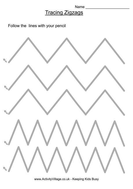 Tracing Zigzag Printable Body Parts Preschool, Pencil Control, Keeping Kids Busy, Preschool Tracing, Tracing Worksheets Preschool, Story Sequencing, Alphabet Worksheets Preschool, Worksheets Preschool, Dresses By Pattern