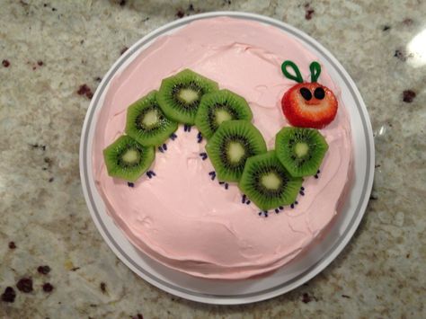 The Very Hungry Caterpillar Smash Cake, Caterpillar Cake Birthday, Catapiller Cake, Birthday Party Food Snacks, Hungry Caterpillar Smash Cake, Hungry Caterpillar Birthday Cake, Party Food Snacks, The Very Hungry Caterpillar Cake, Hungry Hungry Caterpillar