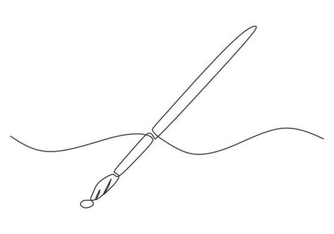 Single line drawing of hand golding art painting brush to make an artwork. Concept of artist painter minimalism 8606335 Vector Art at Vecteezy Paint Brush Illustration, Brush Illustration, Single Line Drawing, Painting Brush, Drawing Vector, One Line Drawing, Art Brush, Line Art Design, Single Line