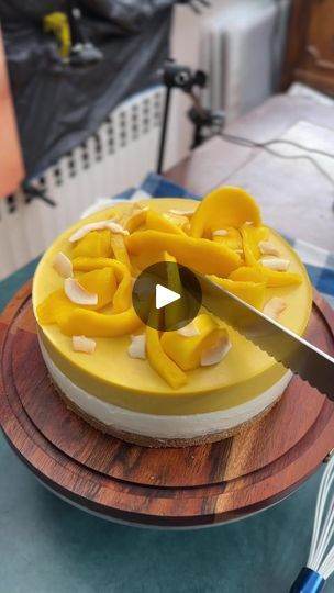 Coconut Mousse, Tropical Desserts, Mango Coconut, Mousse Cake, No Bake, Mango, Coconut, Dessert, Audio