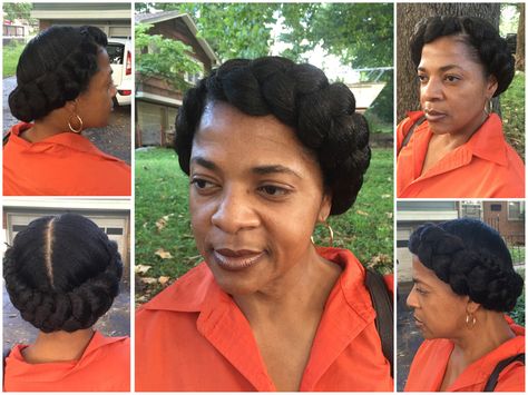 Crochet in Semi Halo braid Halo Braid Hairstyles For Black Women, Brides Hairdo, Halo Braid Locs, Loc Halo, Halo Braid Hairstyles, Braid With Bangs, Natural Halo Braid, Braid Halo, Braided Halo