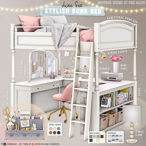 Dorm Cc Sims 4, Sims 4 Cowbuild, Cowbuild Sims 4, Sims 4 University Dorm Cc, Sims 4 Cc Study, Sims 4 Loft Bed, Kids Room Cc Sims 4, Sims 4 Child Bedroom Cc, Sims 4 Teenager Cc