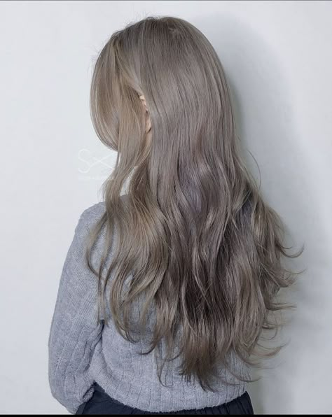 Beown Hair, Grey Hair Korean, Greyish Blonde Hair, Beige Hair Color, Grey Brown Hair, Ash Grey Hair, Filter Guide, Which Hair Colour, Grey Blonde Hair