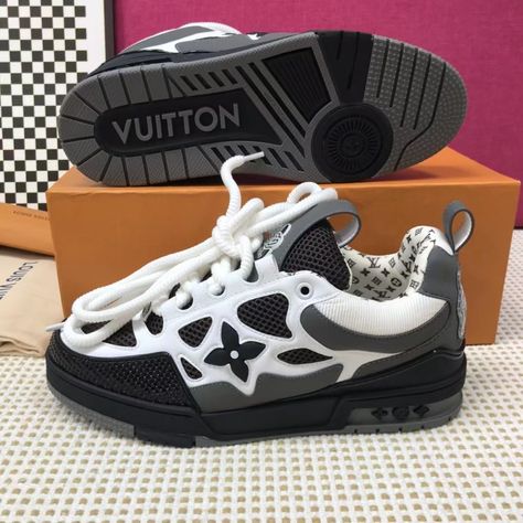 Lv Sneakers Outfit Men, Lv Skate Sneaker, Sneakers Outfit Men, Lv Sneakers, Louis Vuitton Sneakers, Black Louis Vuitton, Dope Outfits For Guys, Archive Fashion, Lv Men