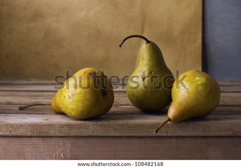 Find Three Pears On Wooden Table stock images in HD and millions of other royalty-free stock photos, illustrations and vectors in the Shutterstock collection. Thousands of new, high-quality pictures added every day. Still Life Images, Wooden Table, Wooden Tables, 3d Objects, Still Life, A Table, Pear, Photo Editing, Photo Image