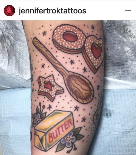 Check more at https://howcandothis.com/womenstyle/43462/ Bakery Design Ideas, Dessert Tattoo, Baking Tattoo, Sugar Tattoo, Images Of Christmas, Food Tattoos, Best Baking, Witch Tattoo, Old School Tattoo Designs