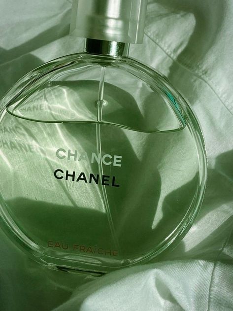 Mint Perfume, Chanel Chance, Mint Green Aesthetic, Green Aesthetic, Flowers Photography, Mint Green, Perfume Bottles, Chanel, Mint