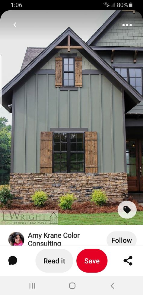 Gray House Exterior, Exterior House Colors Ranch Style, Exterior House Colors Stucco, Green House Design, Exterior House Colors Combinations, Gray House, Exterior House Paint Color Combinations, Exterior House Color, House Exterior Colors