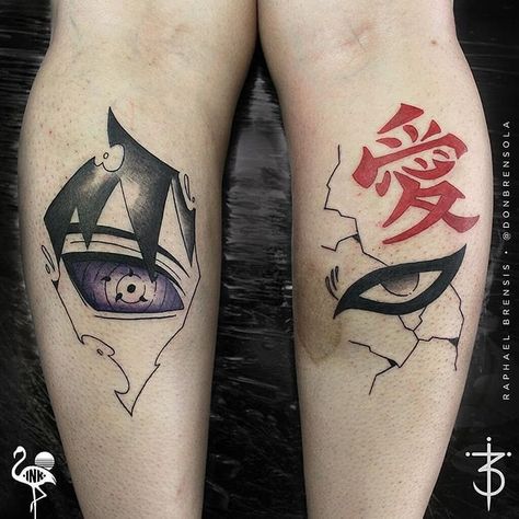 Epic Gamer Ink on Instagram: “Naruto tattoos done by @donbrensola To submit your work use the tag #epicgamerink  And don't forget to share our page too!  #tattoo…” Gaara Tattoo, Naruto Tattoos, Scandinavian Tattoo, Naruto Tattoo, Skeleton Hand Tattoo, Naruto Gaara, Geniale Tattoos, Anime Tattoo, Cartoon Tattoos