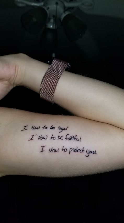 Vows in husbands handwriting Husband Tattoo, Up Tattoos, Cover Up Tattoos, Tattoos And Piercings, Handwriting, Tattoo Quotes, Tatting, Piercings, Tattoos