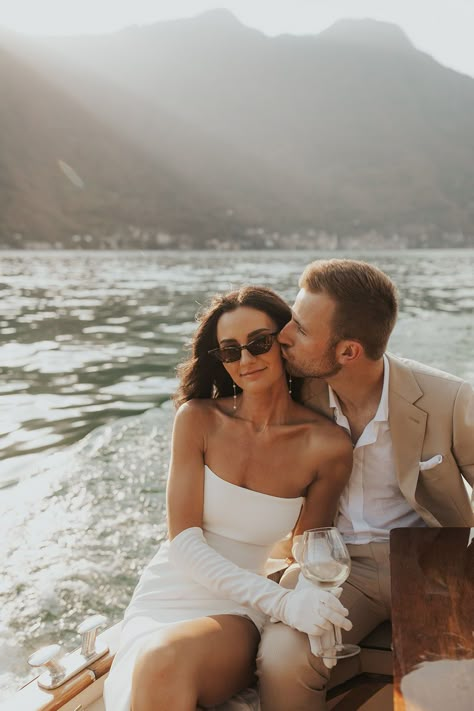 Italy Elopement Wedding Dress, Small Lake Como Wedding, Lake Como Engagement Shoot, Italian Summer Wedding Dress, Lake Como Elopement Photography, Lake Como Wedding Dress, Lake Como Style, Lake Como Wedding Photography, Italy Engagement Shoot