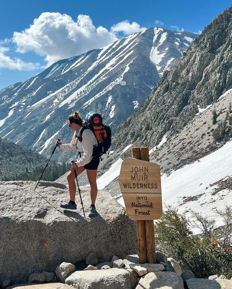 Dreaming of summer backpacking in the sierras 🏔️ 🥾 🏕️ ✨ 🐻 Backpacking season will be here before we know it and the preparations have already begun! I just booked a permit for a week long trek through the sierras and I am stoked so I wanted to share some of the ways that I prepare for summer backpacking season! 💻 I research trails I am interested in hiking and learn as much as I can about them ❄️ I look for road closures, weather, and trail conditions. I check these regularly for any up... Backpacking Mountains, Outdoorsy Aesthetic, Summer Backpacking, Granola Girl Aesthetic, Camp Counselor, Mountain Life, Happy Trails, Take A Hike, Adventure Photography