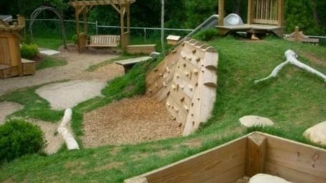 We hope these natural playground ideas inspire you to create your own eco-friendly, organic play space for your preschoolers to actively explore nature. Natural playgrounds are one of the most... Playground Garden, Play Grounds, Natural Play Spaces, Natural Playgrounds, Outdoor Play Space, Outdoor Play Spaces, Playground Ideas, Outdoor Play Areas, Diy Playground