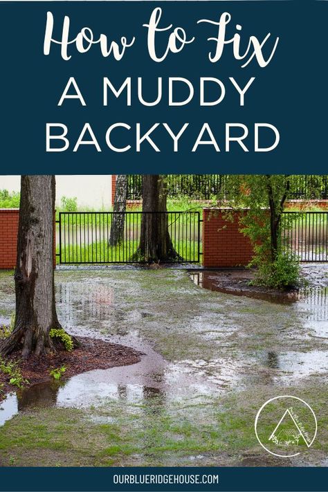 Landscaping Muddy Areas Backyards, Wet Backyard Landscaping, Neighborhood Backyard Ideas, Ideas For Muddy Areas In Yard, Wet Backyard Solutions, Cover Muddy Areas In Yard, How To Cover Muddy Areas In Yard, Muddy Backyard Solution Landscaping, Muddy Backyard Solution