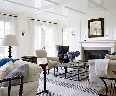 Living room. Hamptons Style House, Victoria Hagan, Styl Hampton, Nantucket Home, Decor Videos, Towel Decor, Hamptons House, Design Hotel, Traditional Living Room