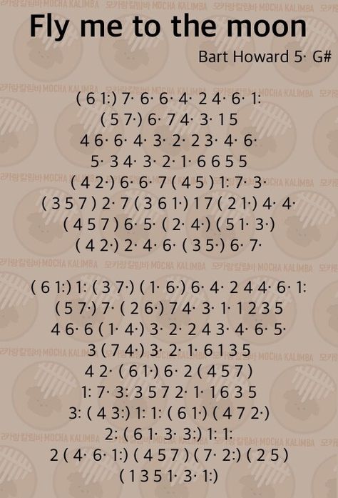 Fly me to the moon Intermediate Kalimba Tabs tutorial kalimba songs frank sinatra 8 Tab Kalimba Songs, Songs For Kalimba, Fly Me To The Moon Kalimba, Up Kalimba Notes, Once Upon A December Kalimba, Kalimba 8 Note Music, Kalimba Songs Numbers, 7 Key Kalimba Songs, Songs On Kalimba