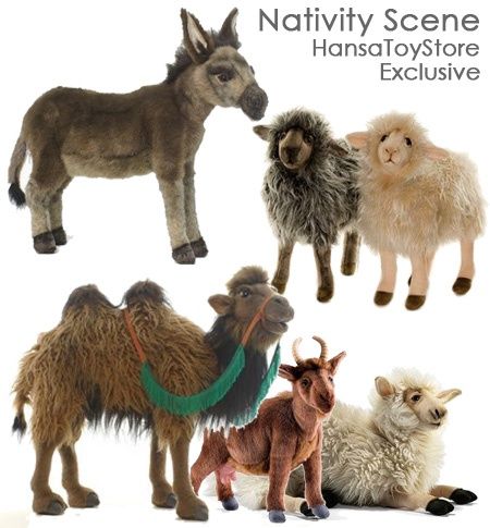 Nativity Scene Animals Set (Gift Size) Nativity Animals, Diy Nativity, Barn Animals, Christmas Nativity Scene, Christmas Nativity, Nativity Scene, Soft Sculpture, Plush Animals, Christmas Joy