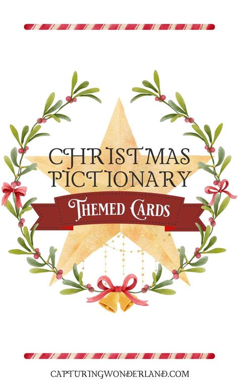 Christmas Words List, Pictionary Word List, Pictionary Words, Christmas Pictionary, Printable Christmas Games, Homemade Ornaments, Holiday Games, Printable Game, Christmas Words