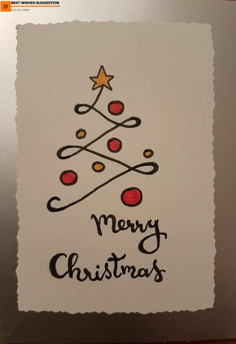 Diy Christmas Card Ideas, Diy Christmas Card, Christmas Card Ideas, Simple Christmas Cards, Christmas Doodles, Christmas Card Art, Merry Christmas Images, Watercolor Christmas Cards, Christmas Card Crafts