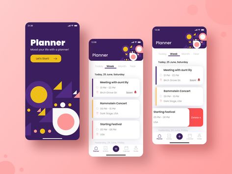 Planner App 📝 by Anastasia Khalmanskikh Habit App, Trip Planner App, Ui Ux 디자인, Planner Apps, Planning App, Mobile App Design Inspiration, App Interface Design, App Design Inspiration, App Interface