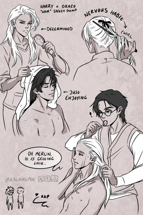 Drarry Comics, Darry Fanart, Harry Potter Witch, Hp Fanart, Potter Fanart, Drarry Fanart, Gay Harry Potter, Harry Potter Artwork, Harry Potter Comics