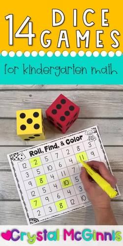 All You Need Are Dice! 14 Number Sense Math Center Dice Games | TpT More Or Less Math Activities, Simple Math Activities For Kindergarten, Math Dice Games 1st Grade, Diy Math Games For Kindergarten, Dice Preschool Activities, Reading Numbers Activities, Number Sense Games First Grade, Dice Math Games First Grade, Math Center Games First Grade