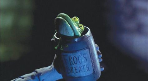 Frog's Breath jar from The Nightmare Before Christmas : Lot 1009 Tim Burton Green Aesthetic, Nightmare Before Christmas Scientist, Nightmare Before Christmas Frogs Breath, Sally Potion Bottles, Frogs Breath Jar, Frogs Breath, Beetlejuice Painting, Dr Finkelstein, Halloween Profile