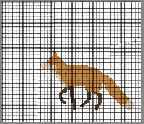 Crochet pattern for a Fox baby blanket. This pattern comes with both a graph and written directions. Tapestry Crochet / Graphgan Fox Crochet Blanket, Fox Baby Blanket Crochet, Fox Baby Blanket, Crochet Graphgan, All White Background, Fox Crochet, Fox Sweater, Fox Baby, Pixel Art Templates