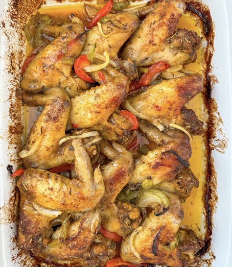 Southern Oven Baked Whole Chicken Wings recipe - The Glam Kitchen The Best Baked Chicken Wings, Bake Chicken In Oven Wings, Full Wings Recipe, Baked Chicken Wings With Sauce, New Orleans Chicken Wings, Baked Chicken Whole Wings, Baked Chicken Wings In Oven, Baked Chicken In The Oven Recipes, Dinner Recipes Chicken Wings