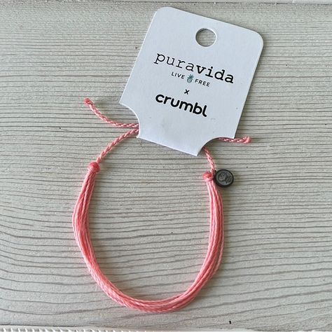 This Bracelet Is The Limited Edition Collaboration Between Provida And Crumbl Cookie. It Is Brand New And Has Never Been Worn Before. Bahamas Travel, Pura Vida Bracelets, Purim, The Limited, Christmas List, The Collector, Womens Jewelry Bracelets, Christmas Ideas, Pink White