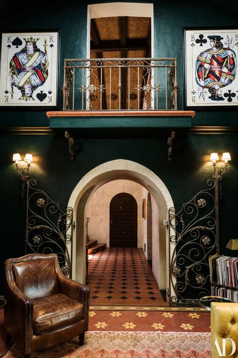 Inside Jesse Tyler Ferguson and Justin Mikita’s Los Feliz Home, Where Wit and Warmth Rule | Architectural Digest Jesse Tyler Ferguson, Spanish Home Interior, Spanish Colonial Homes, Spanish Home Decor, Gravity Home, Spanish Style Homes, Design Salon, Spanish House, Unique Architecture