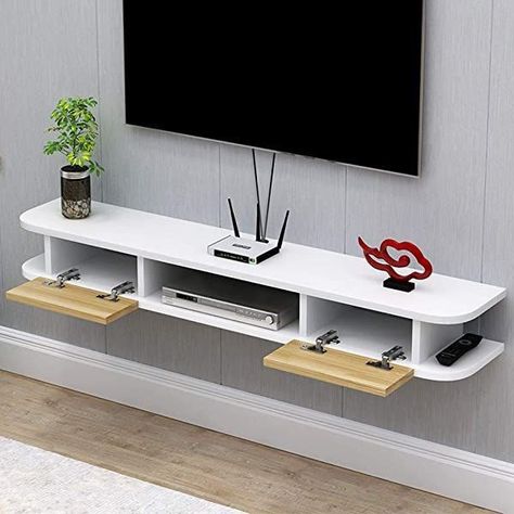 Tv Shelf Wall, Tv Stand Floating, Wall Mounted Tv Stand, Mounted Tv Stand, Background Tv, Tv Wall Shelves, Console Wall, Floating Tv Shelf, Shelf Tv