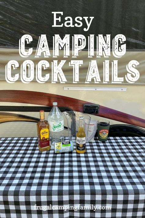 Find the perfect cocktail for camping in this post!! We have 11 to pick from! Camping Cocktails, Hot Alcoholic Drinks, Camping Food Make Ahead, Easy Camping Hacks, Camping Drinks, Camping Family, Easy Camping Meals, Themed Drinks, Easy Camping