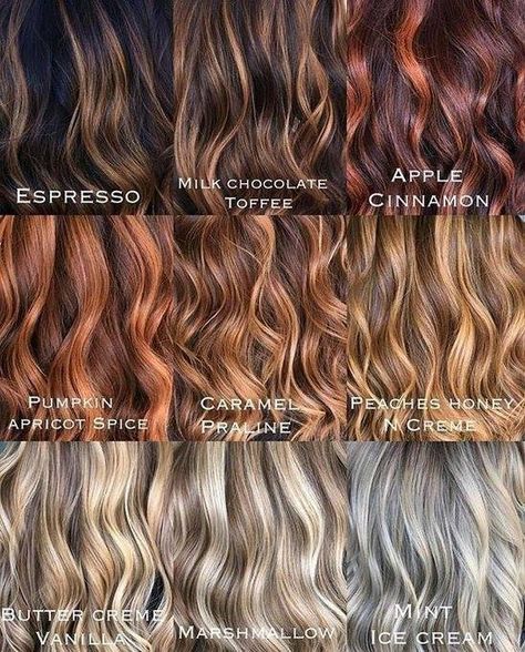 ##AutumnHair: Reposting @saloncentric: Sleigh me @texasbalayage!!! Living for these holiday hair tones @olaplex isnt this spot on?! For a chance to be featured tag us and #ItTakesAPro! #repost... Hair Color Names, Which Hair Colour, Rambut Brunette, Hair Color Chart, Smink Inspiration, Hair Color Shades, Hair Shades, Holiday Hairstyles, Tone Hair