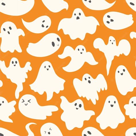 Spooky Background, Doodle Cute, Halloween Illustrations, Vector Doodle, Halloween Wallpapers, Cute Ghosts, Halloween Vector, Font Graphic, Ghost Face