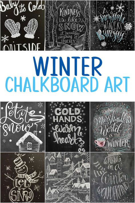 If you're looking for a delightful and temporary way to spruce up your space, then look no further than winter chalkboard art. Winter Chalkboard Art Ideas, Winter Chalkboard Art, Winter Chalkboard Ideas, Chalkboard Art Ideas, Winter Chalkboard, Blackboard Lettering, Summer Chalkboard Art, Christmas Chalkboard Art, Fun Chalk Art